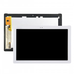 iPartsAcheter pour Asus ZenPad 10 Z300M / P021 (Jaune Câble Flex Version) Écran LCD + Écran Tactile Digitizer Assemblée (Blanc) SI01WL614-20