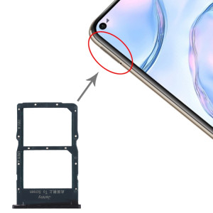 Plateau Carte SIM + Plateau Carte NM pour Huawei Nova 6 SE (Noir) SH973B1719-20