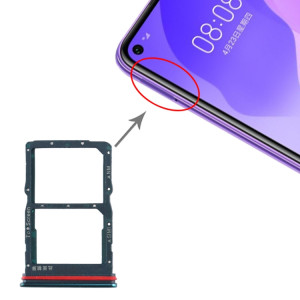 Plateau pour carte SIM + plateau pour carte NM pour Huawei Honor 30S / Nova 7 SE (Vert) SH978G1423-20