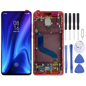 Écran LCD et numériseur d'origine AMOLED avec assemblage complet avec cadre pour Xiaomi 9T Pro / Redmi K20 Pro / Redmi K20 (rouge) SH124R1446-20