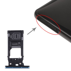 Plateau de la carte SIM + plateau de la carte SIM + plateau de la carte Micro SD pour Sony Xperia XZ2 (vert) SH198G1525-20