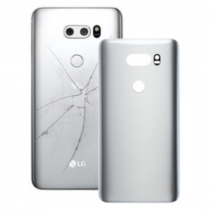 iPartsAcheter pour LG V30 Couverture Arrière avec Adhésif (Argent) SI04SL1613-20