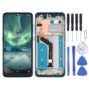 Écran LCD et numériseur complet avec cadre pour Nokia 7.2 TA-1196 (vert) SH50GL86-20