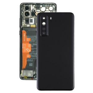 Cache arrière de batterie d'origine avec cache d'objectif d'appareil photo pour Huawei P40 Lite 5G / Nova 7 SE (noir) SH95BL1163-20