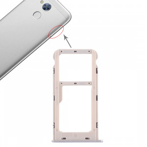 Bac Carte SIM + Bac Carte SIM / Bac Micro SD pour Huawei Honor 6A (Argent) SH479S1225-20
