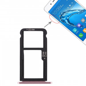 Bac Carte SIM + Bac Carte SIM / Bac Micro SD pour Huawei Enjoy 6s (Rose) SH482F1474-20