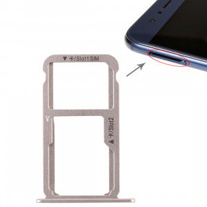 Bac Carte SIM + Bac Carte SIM / Carte Micro SD pour Huawei Honor 8 (Gold) SH489J1302-20