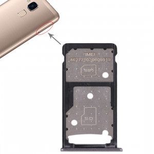 Bac Carte SIM + Bac Carte SIM / Bac Micro SD pour Huawei Honor 5c (Gris) SH490H1094-20