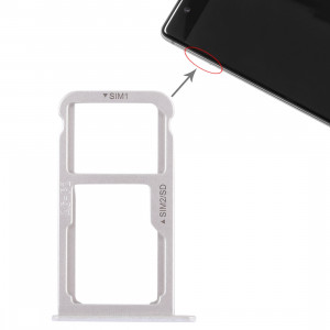 Bac Carte SIM + Bac Carte SIM / Carte Micro SD pour Huawei P9 Plus (Blanc) SH491W602-20
