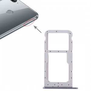 Bac Carte SIM + Bac Carte SIM / Carte Micro SD pour Huawei Honor 9 Lite (Gris) SH503H1671-20