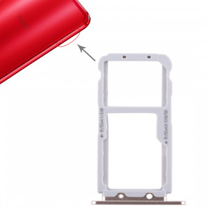 Bac Carte SIM + Bac Carte SIM / Carte Micro SD pour Huawei Honor View 10 / V10 (Gold) SH505J1414-20