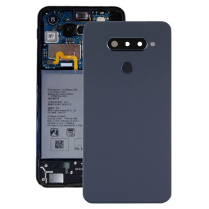 Couvercle arrière de batterie d'origine avec couvercle d'objectif de caméra pour LG Q70 / LM-Q620WA LM-Q620VAB LM-Q730N (noir) SH37BL919-20