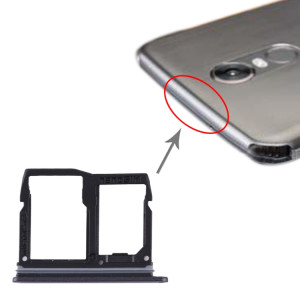 Plateau de carte Nano SIM + plateau de carte Micro SD pour LG Stylo 5 / Q720 LM-Q720MS LM-Q720TSW Q720CS (noir) SH600B1904-20
