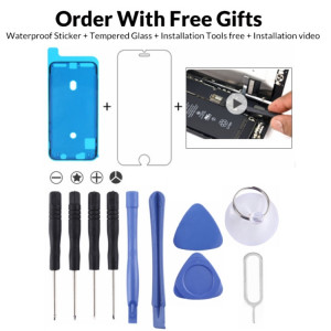 Kits de réparation et cadeaux 12 en 1 (4 x tournevis + 2 x tiges de démontage + 2 x triangle sur tranches épaisses + 1 x goupille d'éjection + 1 x mandrin + 1 x autocollant étanche + 1 x verre trempé) SH6904905-20