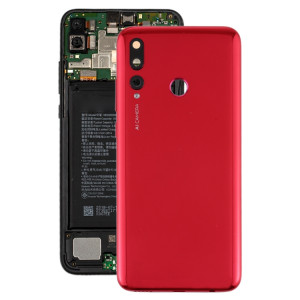 Cache arrière de batterie d'origine avec cache d'objectif d'appareil photo pour Huawei P Smart + 2019 (rouge) SH40RL1113-20