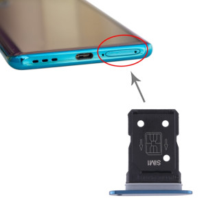 Plateau de la carte SIM + plateau de la carte SIM pour OPPO Find X2 (bleu) SH319L1902-20
