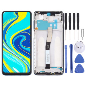 Écran LCD et numériseur complet avec cadre pour Xiaomi Redmi Note 9S (noir) SH324B1406-20