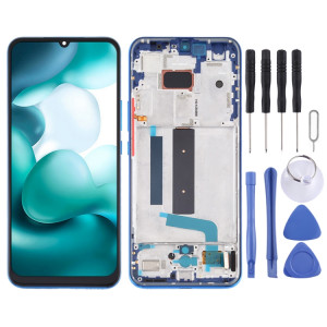 Écran LCD et numériseur d'origine AMOLED avec assemblage complet avec cadre pour Xiaomi Mi 10 Lite 5G (bleu) SH326L1505-20