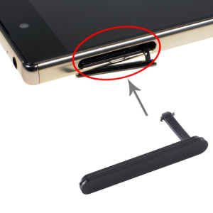 Capuchon de la carte SIM + bloc anti-poussière pour carte micro SD pour Sony Xperia Z5 Premium (noir) SH988B519-20