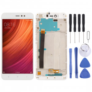 Ecran LCD et assemblée complète de numérisation avec cadre pour Xiaomi Redmi Note 5A Prime / Remdi Y1 (Blanc) SH223W897-20