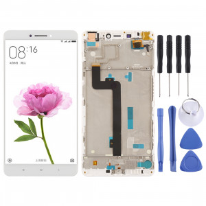 Ecran LCD et numériseur Assemblage complet avec cadre pour Xiaomi Mi Max (Blanc) SH227W443-20