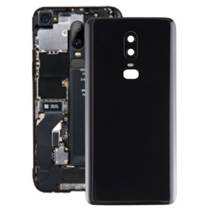 Pour le couvercle arrière de la batterie à surface lisse OnePlus 6 (noir) SH00BL240-20