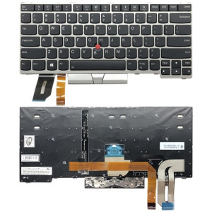 Clavier de rétroéclair américain pour Lenovo Thinkpad E480 L480 L380 Yoga T480S (Silver) SH487S44-20