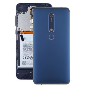 Cache arrière de la batterie avec lentille de l'appareil photo et touches latérales et capteur d'empreintes digitales pour Nokia 6.1 / 6 (2018) / 6 (2e génération) (bleu) SH29LL286-20