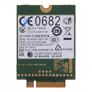 Carte réseau sans fil pour module de carte WWAN Huawei MU736 3G 723985-001 748599-001 SH8557828-20