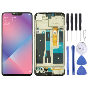 Écran LCD TFT pour OPPO A5 / A3s (version haute) Assemblage complet du numériseur avec cadre (noir) SH564B1754-20