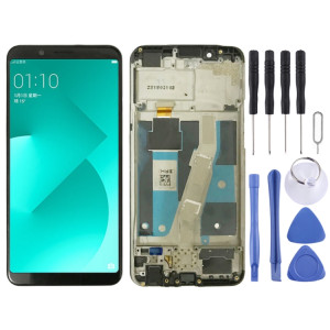 Écran LCD TFT pour Assemblage complet du numériseur OPPO A83 avec cadre (Noir) SH565B1366-20