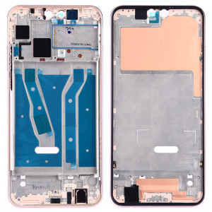 Plaque de cadre avant pour boîtier LCD avec touches latérales pour Huawei Y9 (2019) (rose) SH615F1033-20