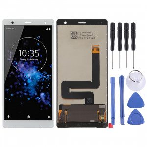 Ecran LCD et assemblée de numérisation complète (d'origine) pour Sony Xperia XZ2 (blanc) SH64WL1652-20