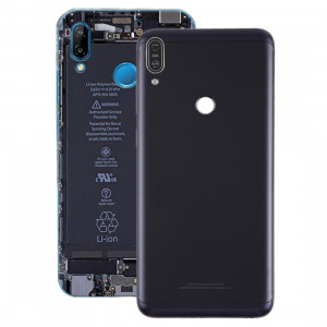 Couverture arrière avec objectif d'appareil photo et touches latérales pour Asus Zenfone Max Pro (M1) / ZB601KL (noir) SH25BL596-20