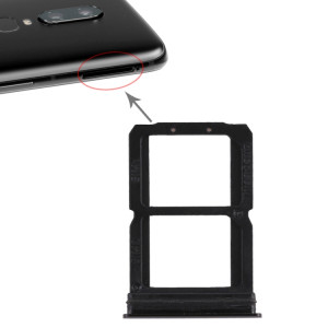 Pour OnePlus 6 double plateau de carte SIM (noir) SH351B378-20