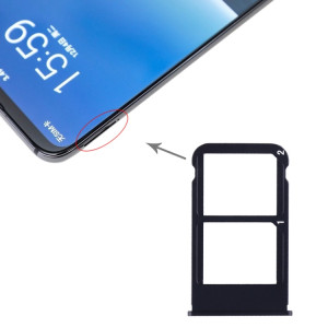 Pour Meizu 16 Plus plateau de carte SIM + plateau de carte SIM (noir) SH369B1871-20