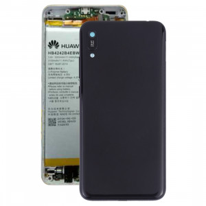 Cache arrière de la batterie avec lentille de caméra et touches latérales pour Huawei Y6 (2019) (Noir) SH83BL31-20