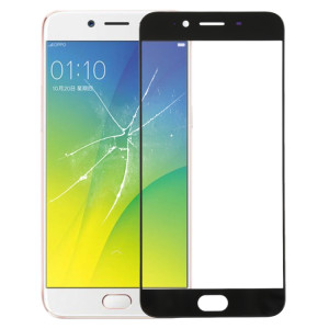 Pour OPPO R9s lentille extérieure en verre de l'écran avant (noir) SH659B1295-20