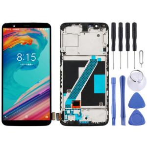 Pour Oneplus 5T A5010 Assemblage complet du numériseur avec cadre Écran LCD OEM (Noir) SH911B1169-20