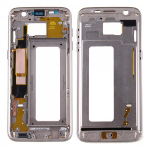 iPartsAcheter pour Samsung Galaxy S7 Edge / G935 Boîtier Avant Cadre LCD Cadre Lunette (Or) SI073J783-20