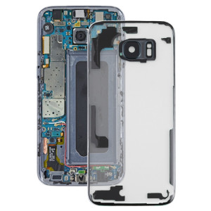 Pour Samsung Galaxy S7 Edge / G9350 / G935F / G935A / G935V Couvercle arrière de batterie transparent avec couvercle d'objectif d'appareil photo (Transparent) SH24TL606-20