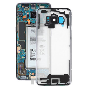 Pour Samsung Galaxy S8 / G950 G950F G950FD G950U G950A G950P G950T G950V G950R4 G950W G9500 Couvercle arrière de batterie transparent avec couvercle d'objectif d'appareil photo (Transparent) SH26TL317-20