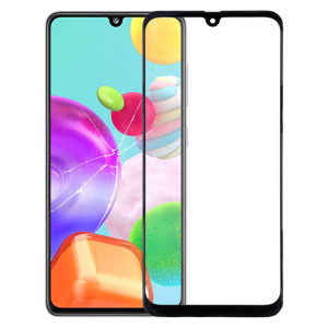 Pour Samsung Galaxy A41 Lentille en verre extérieure de l'écran avant (noir) SH390B1224-20