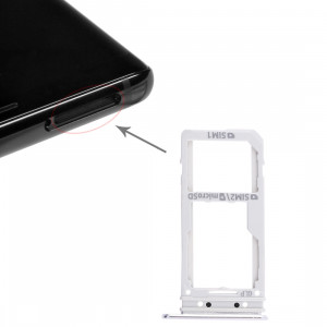 2 Plateau de carte SIM / Micro SD Card pour Galaxy Note 8 (Argent) SH452S514-20