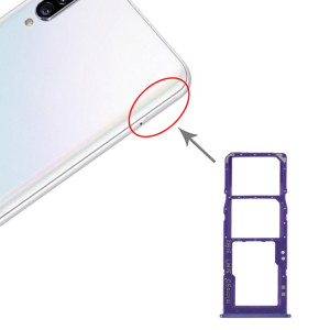 Pour Samsung Galaxy A30s Plateau de carte SIM + Plateau de carte SIM + Plateau de carte Micro SD (Bleu) SH508L1996-20