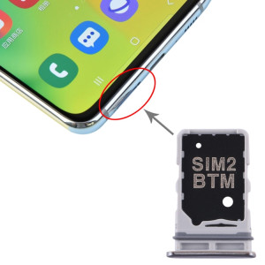 Pour Samsung Galaxy A80 Plateau de carte SIM + Plateau de carte SIM (Argent) SH509S120-20