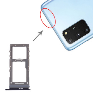 Pour Samsung Galaxy S20+ / Galaxy S20 Ultra Plateau de carte SIM + Plateau de carte Micro SD (Noir) SH515B1831-20