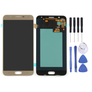 Écran LCD Super AMOLED d'origine pour Galaxy J7 Duo / J720 avec numériseur complet (Or) SH169J615-20