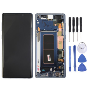 Écran LCD et numériseur complet avec cadre pour Galaxy Note9 / N960A / N960F / N960V / N960T / N960U (Bleu) SH171L284-20