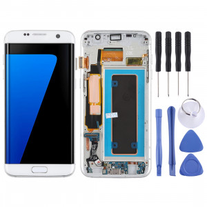 Ecran LCD et assemblage complet du numériseur (matériau Oled) (avec cadre / port de charge Câble flexible / bouton d'alimentation Câble flexible / Bouton volume pour câble) pour Galaxy S7 Edge / G935F / G935FD SH89WL1600-20